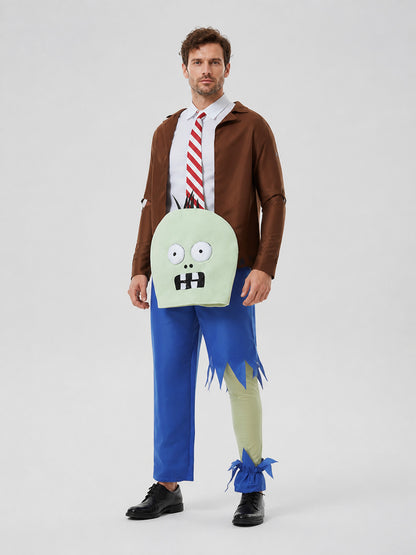 Plants vs. Zombies Zombie Costume with Headpiece Costume Headwear detail