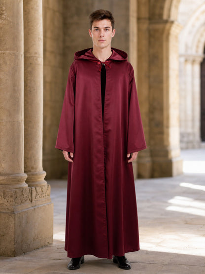 Hooded Cloak Cape for Cosplay, Burgundy lifestyle view