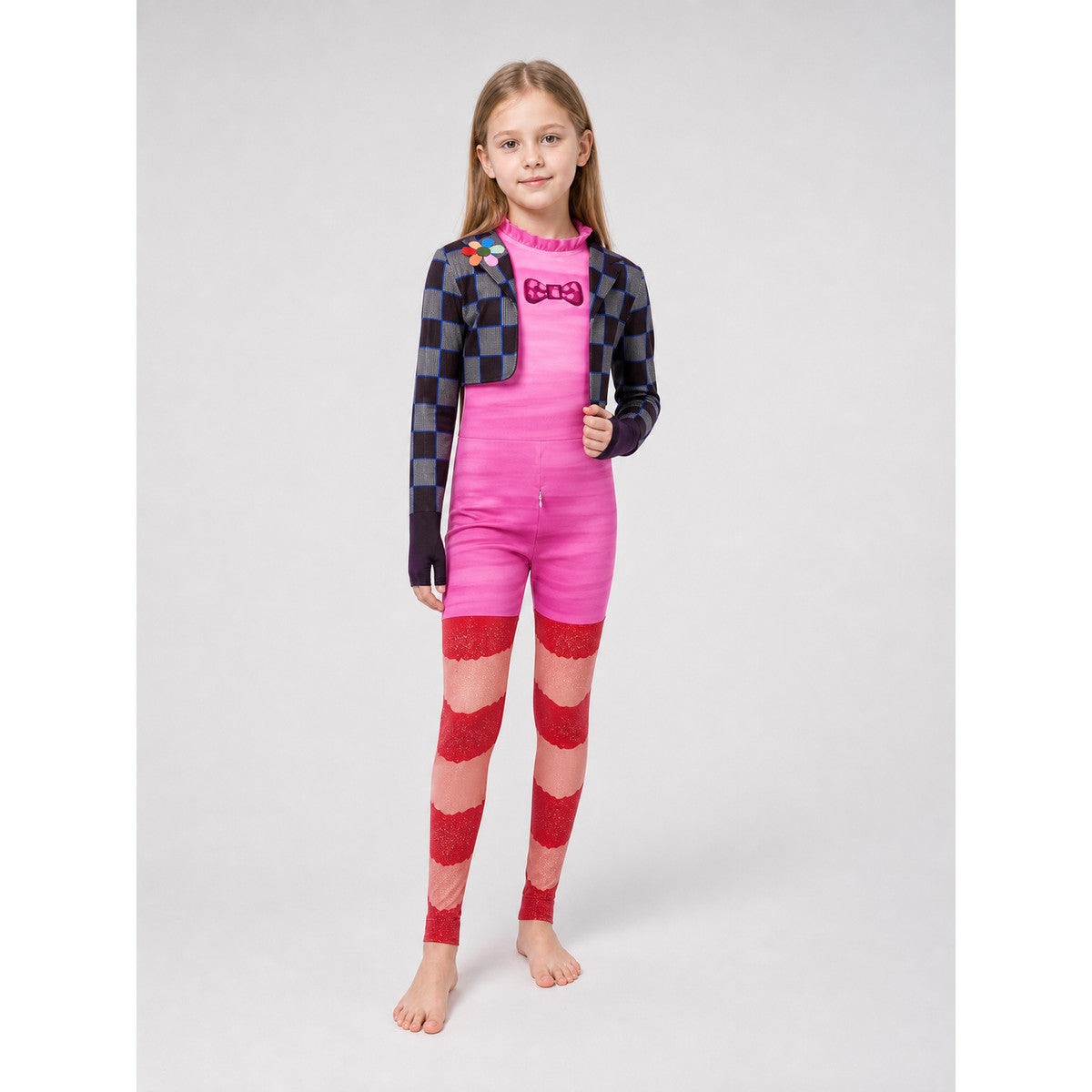 Inside Out 2 Cosplay Costume, Pink Jumpsuit lifestyle