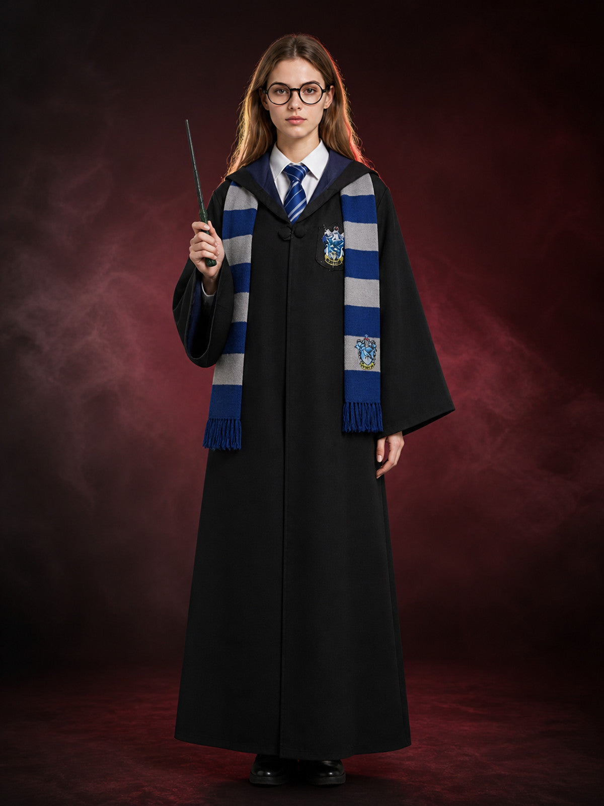 Ravenclaw Wizard Costume with Hood for Cosplay main product view