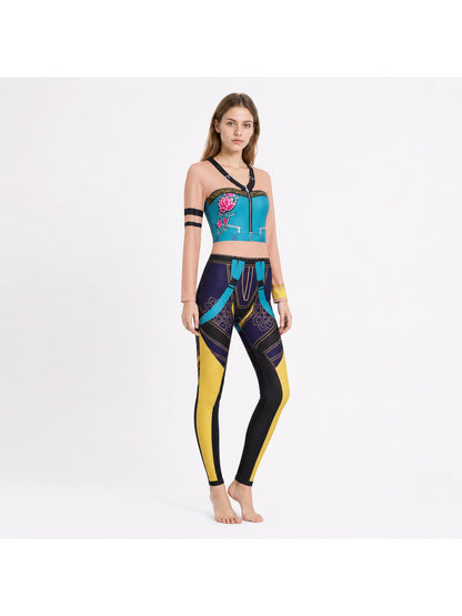 Zoe Cosplay Jumpsuit with Front Zipper Costumes detail