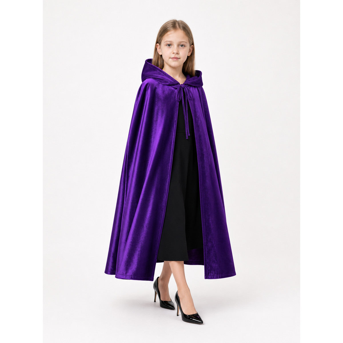Purple Hooded Costume Cape lifestyle