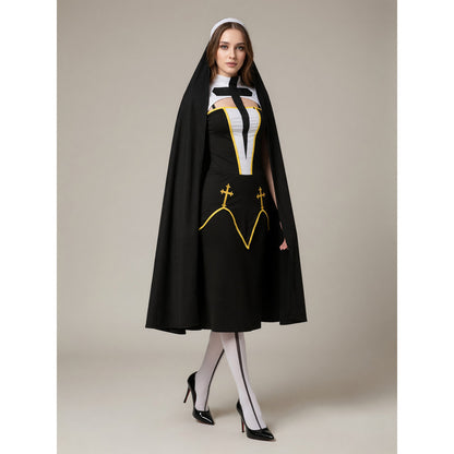 Black Carnival Cloak with Hood and Crosses occasion guide