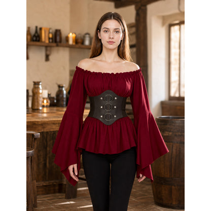 Gothic-Style Costume Dress with Belt lifestyle view