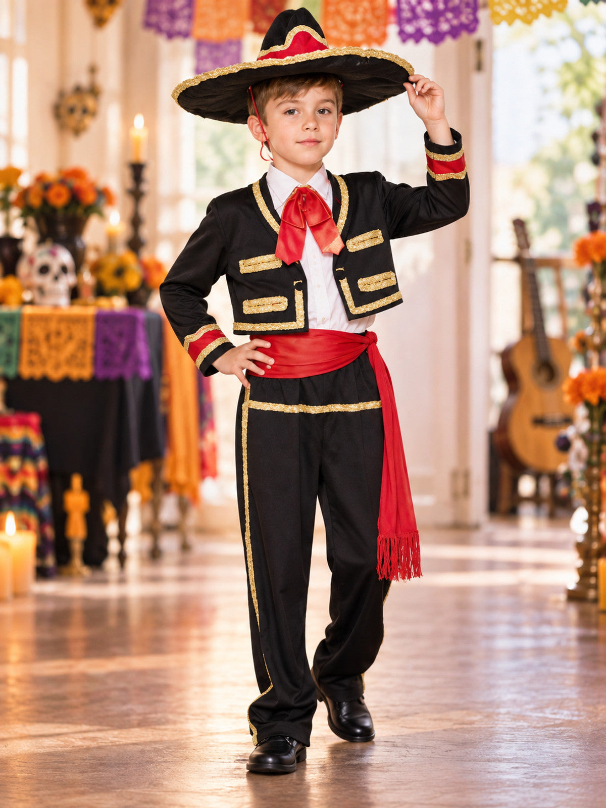 Kids' matador costume with hat and belt