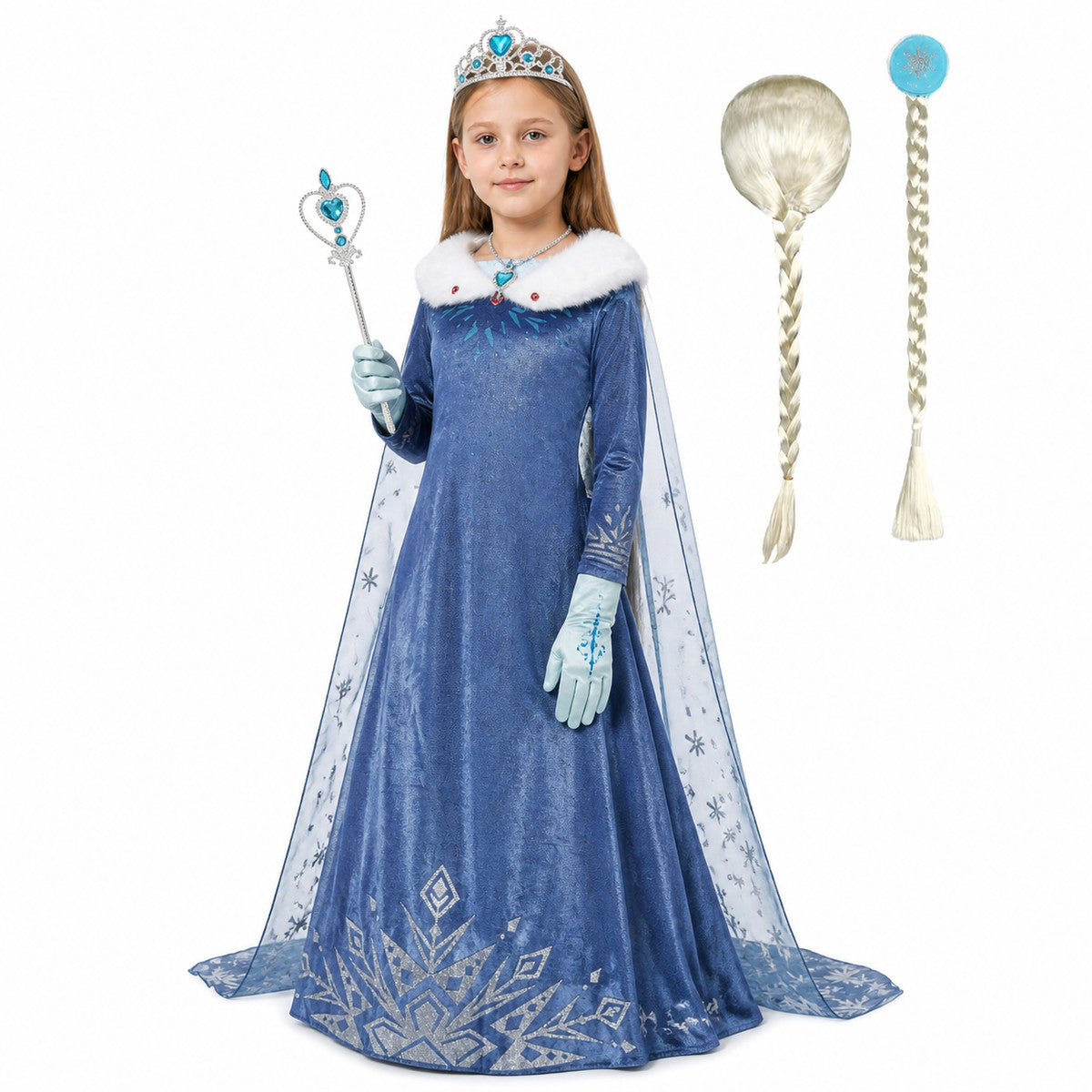 Snow Queen Costume with Dress and Accessories Costume Dresses detail
