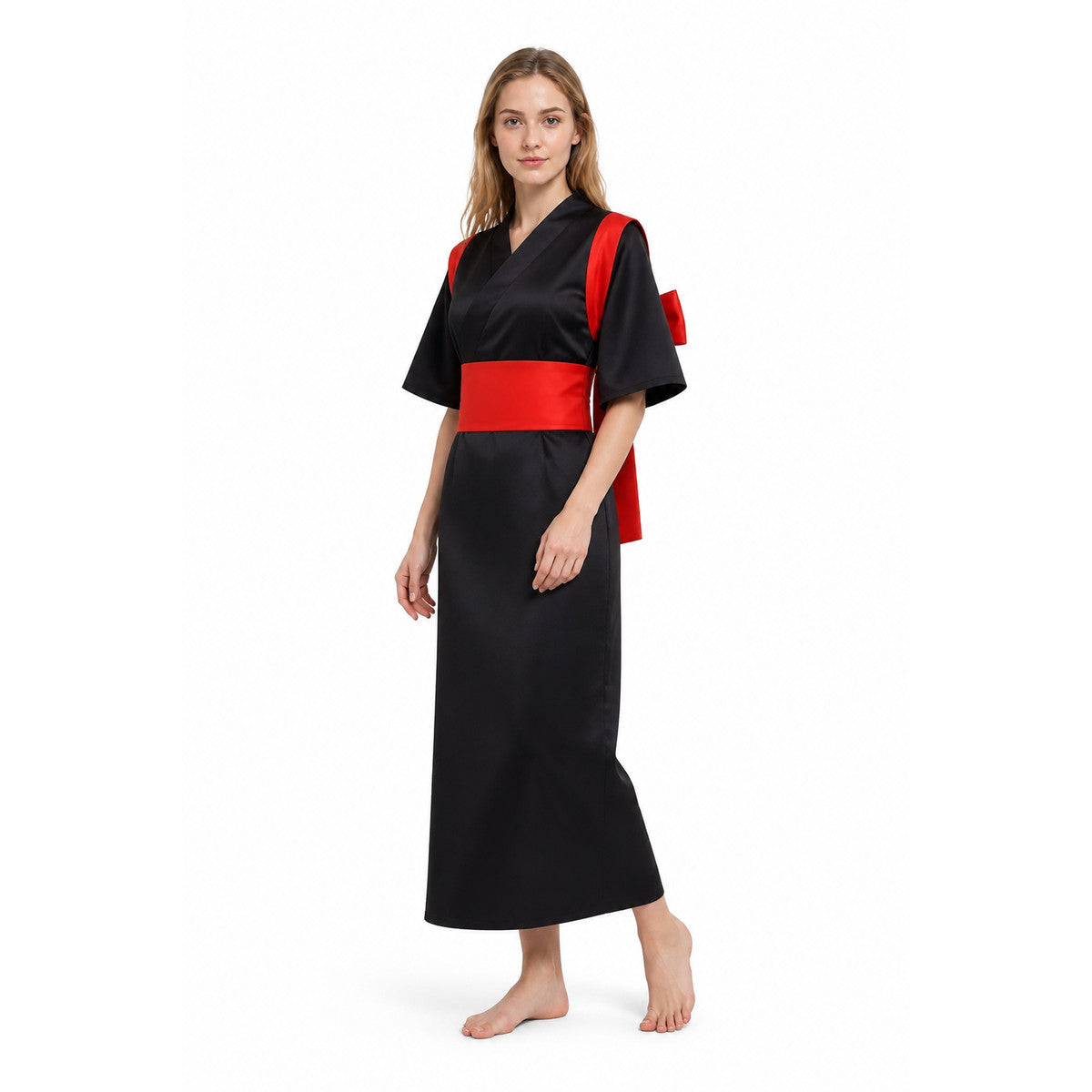 Anime Cosplay Costume with Red Bow for Halloween Costume Accessories detail