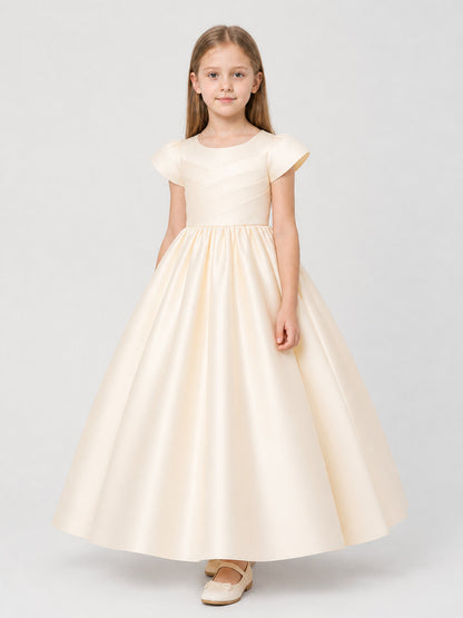 Long Princess Dress for Girls with Puff Sleeves Costume Dresses detail