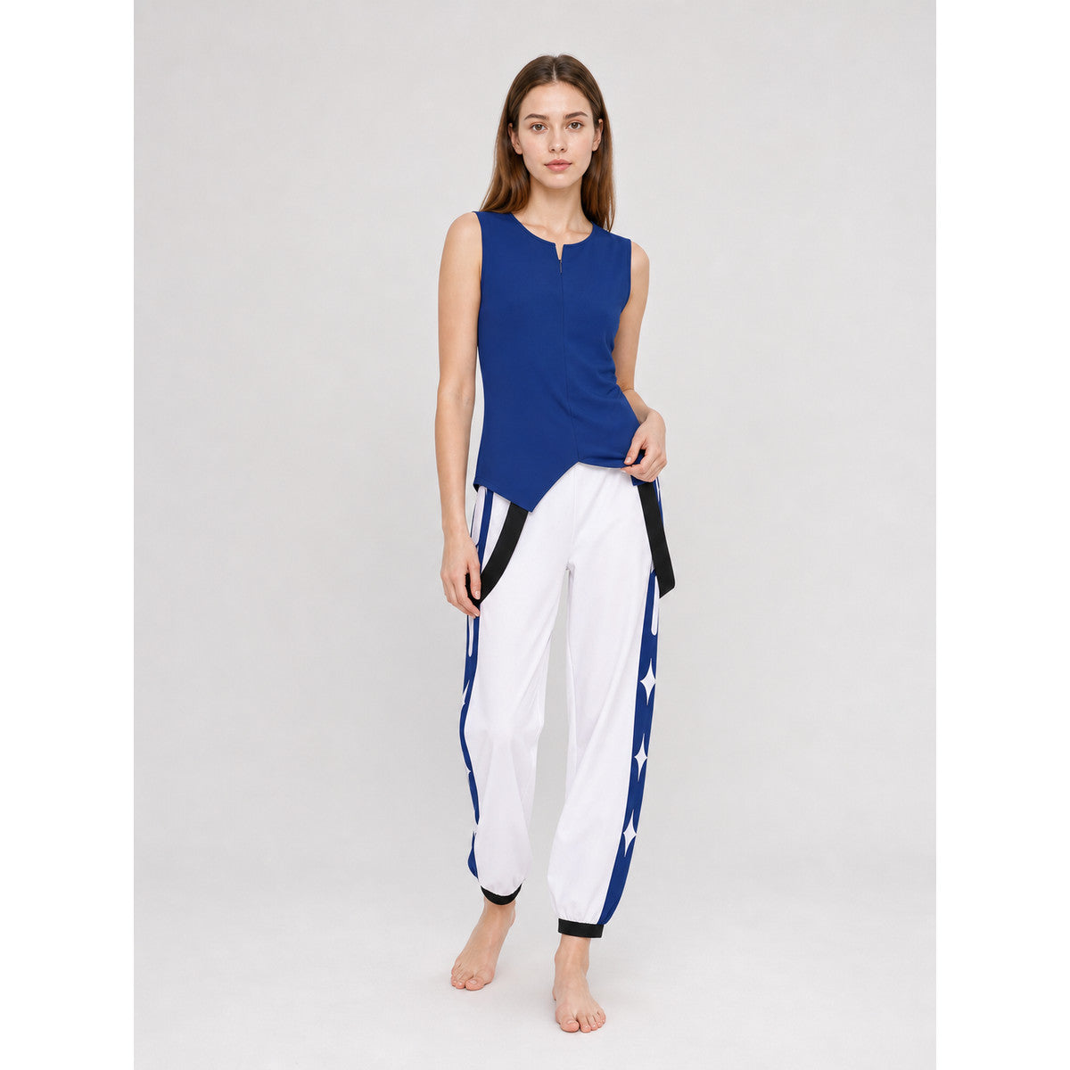 Rimuru Cosplay Costume: Dark Navy Top and Pants
