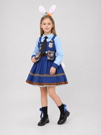 Children's Judy Hopps Zootopia Costume Skirt with Ears and Tail Costumes detail