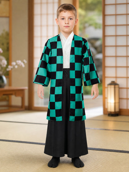 Anime Plaid Long-Sleeve Jacket lifestyle view