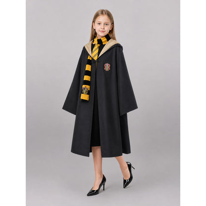 Black hooded carnival cloak for cosplay lifestyle