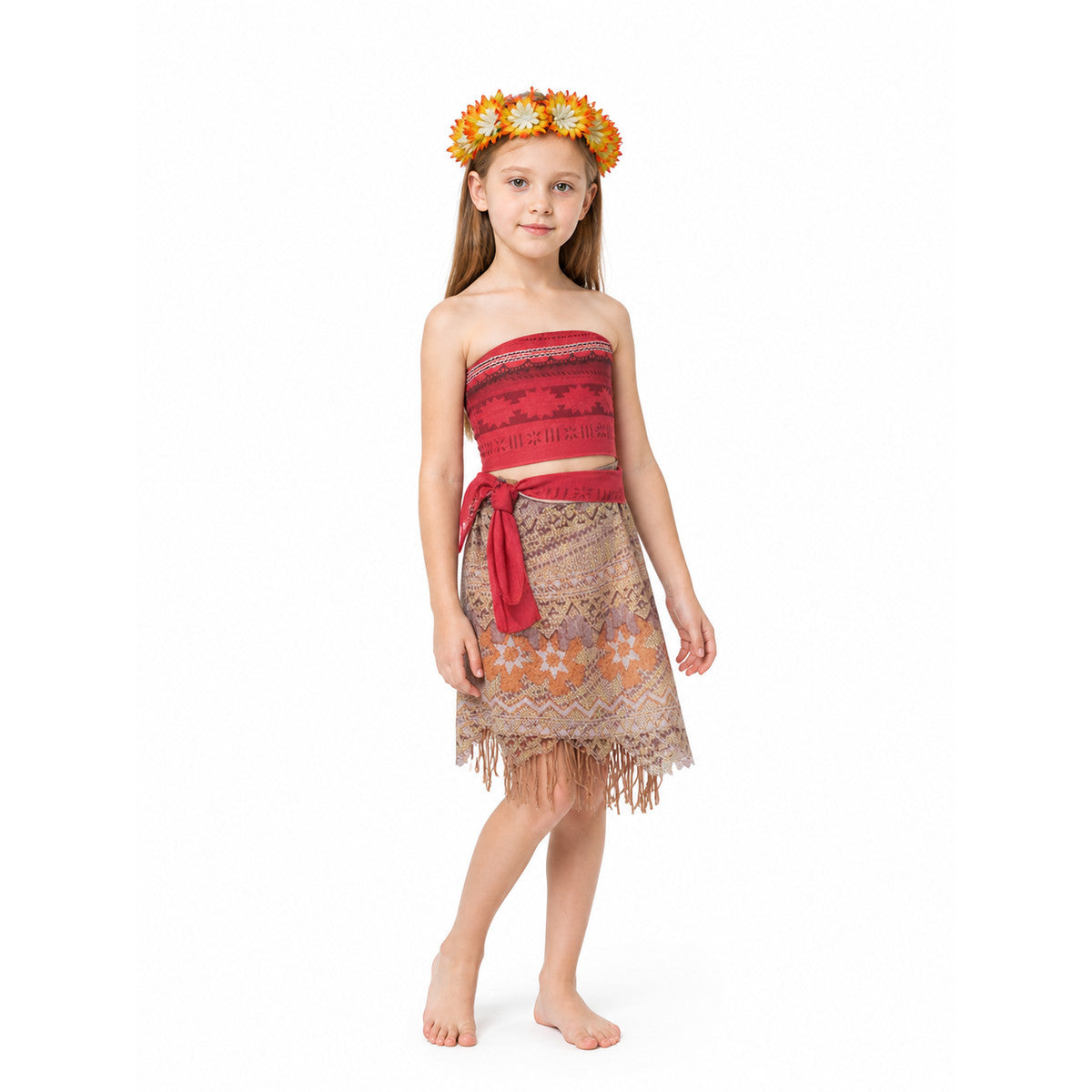 Moana Costume with Skirt and Top for Halloween Costumes detail