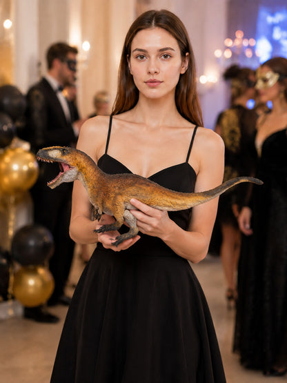 Predatory Dinosaur Figurine with Movable Jaw lifestyle view