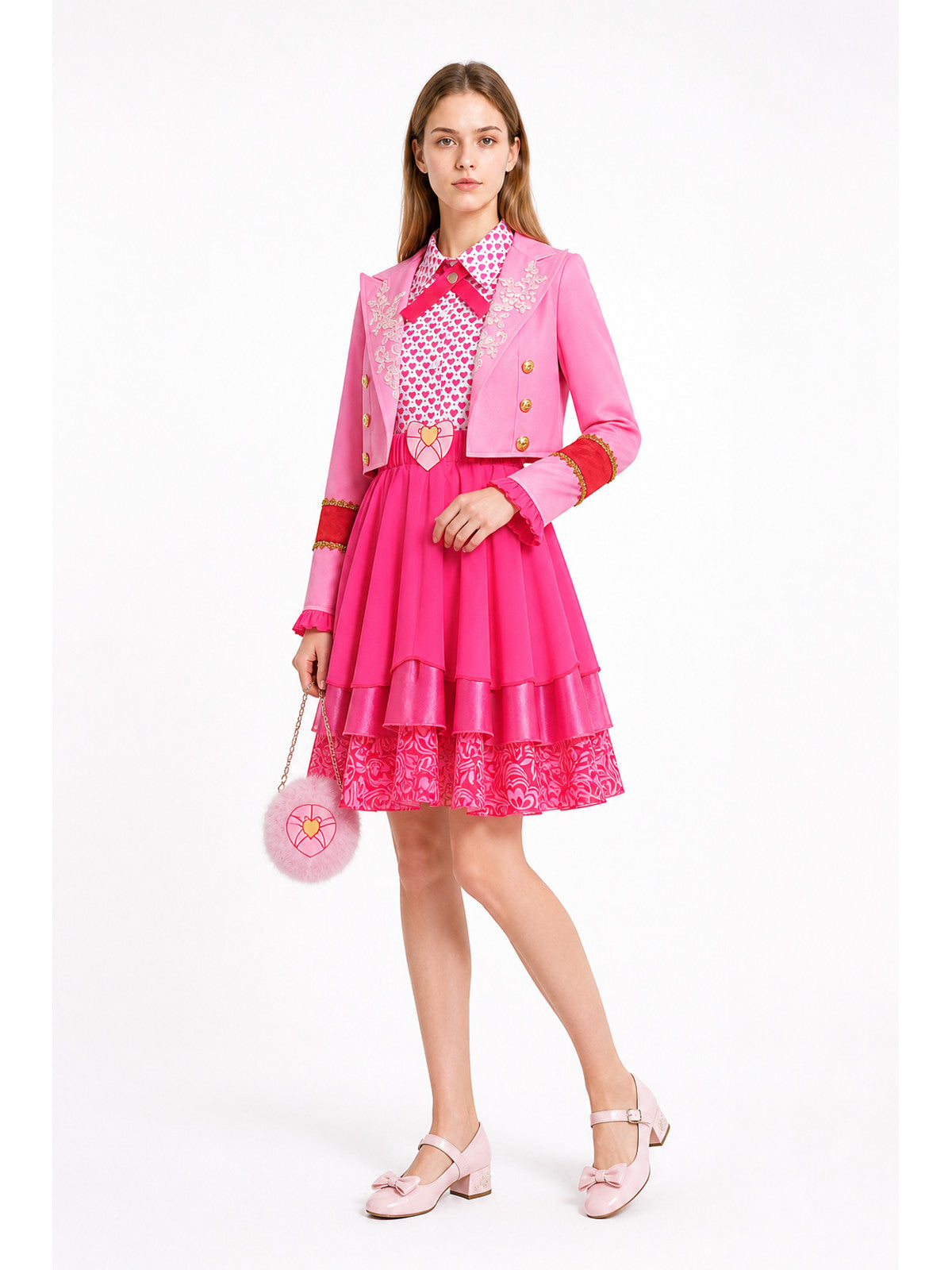 Cosplay Costume with Jacket and Layered Skirt Costumes detail