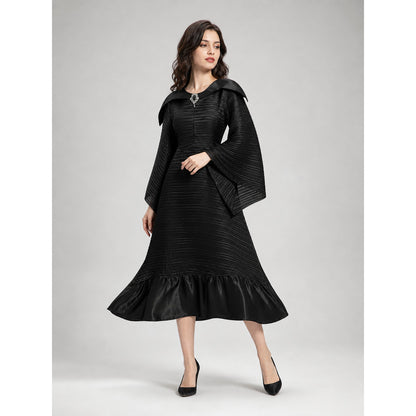 Gothic-Style Cosplay Costume: Dress, Hat, and Cane