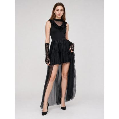 Gothic costume dress with veil and gloves Costume Dresses detail