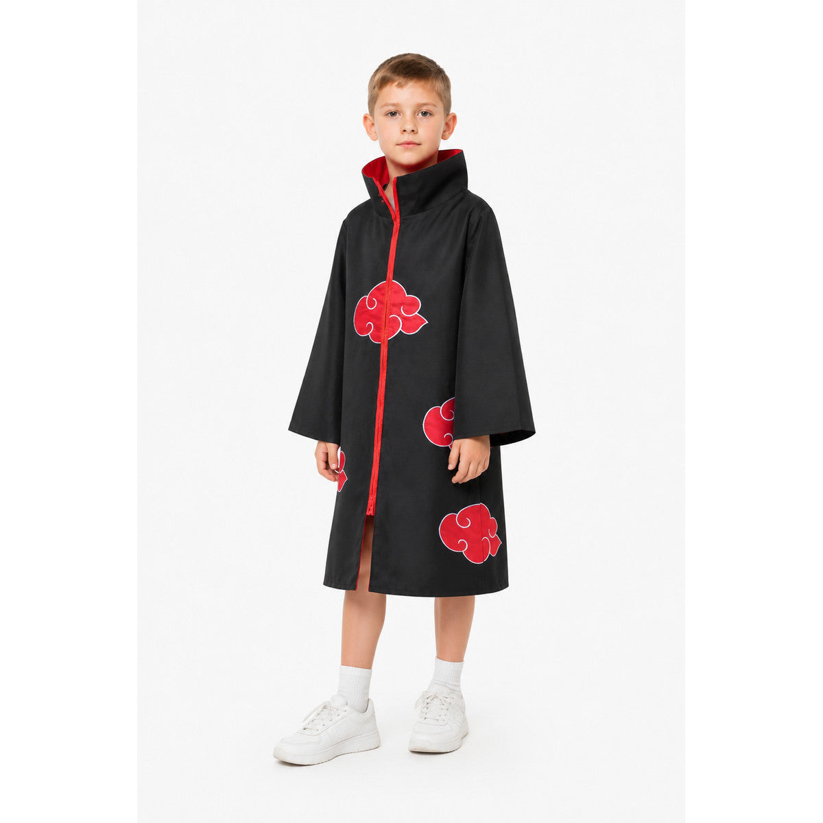 Akatsuki Cloak with Red Clouds for Cosplay Costume Capes detail