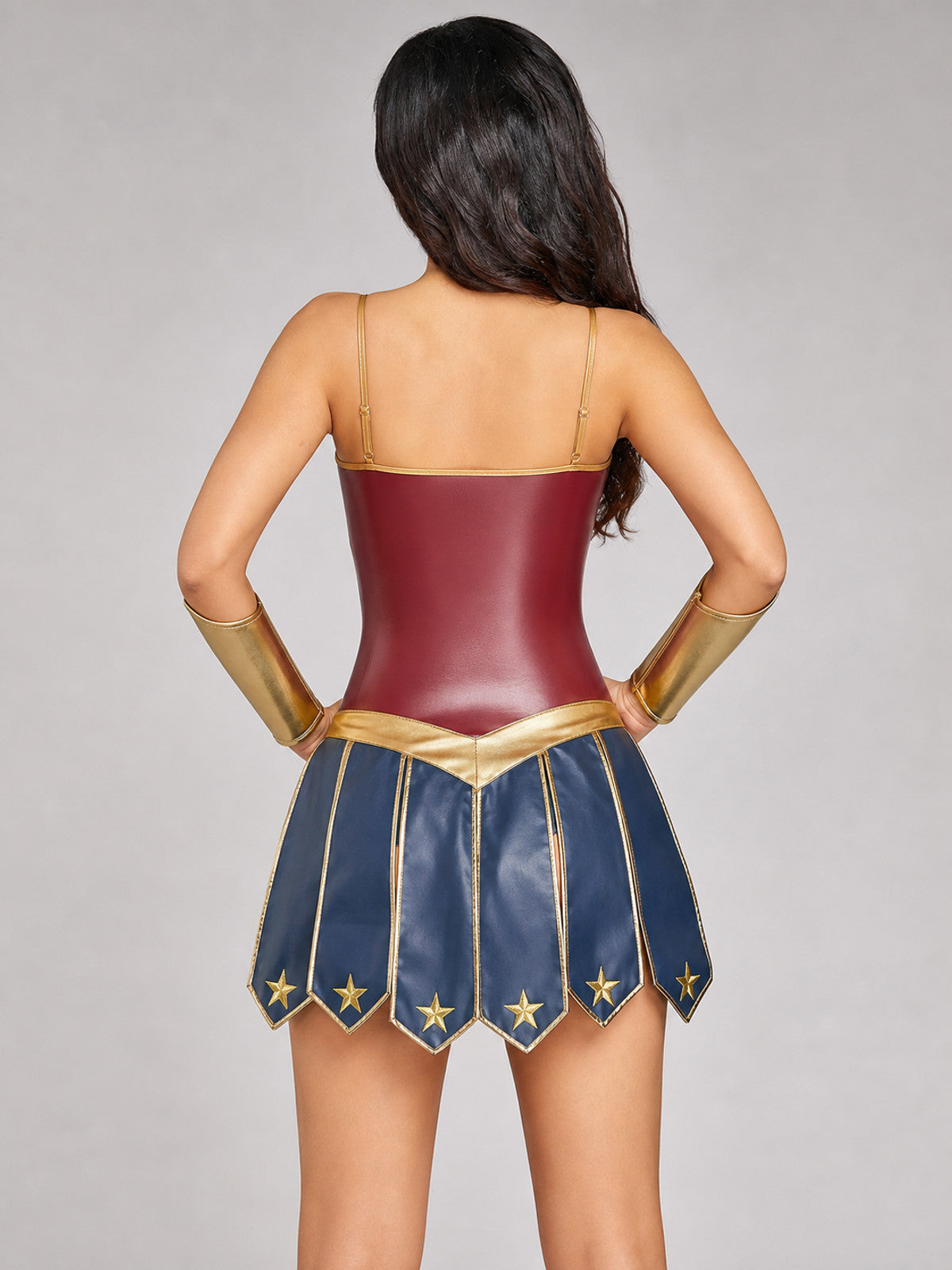Superhero Costume with Accessories back view