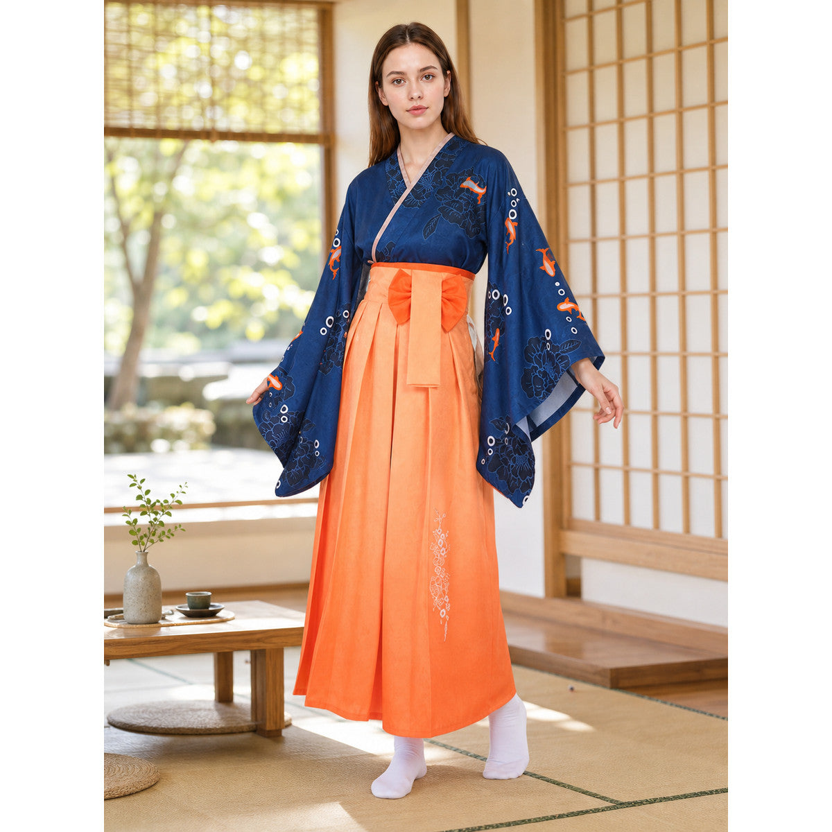 Amelia Watson Orange Fish Cosplay Kimono lifestyle