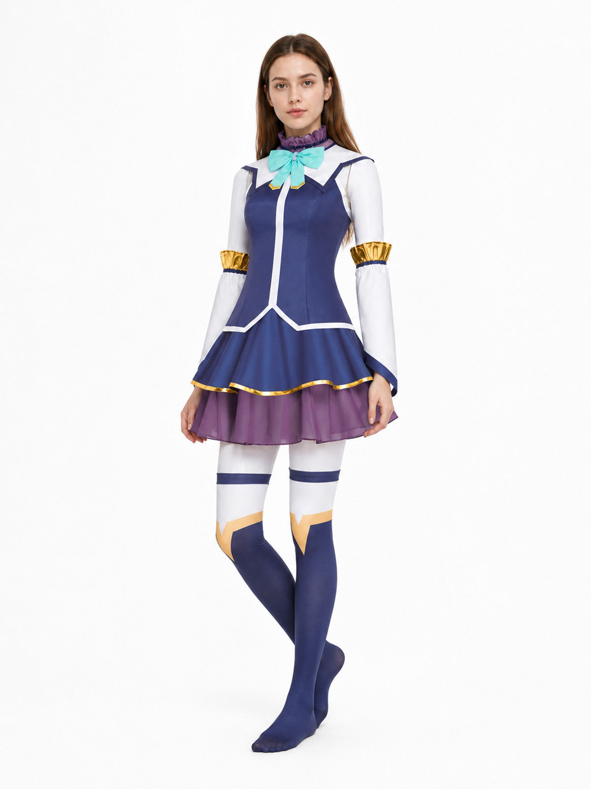 Cosplay Dress with Arm Warmers and Knee-High Socks Costume Dresses detail