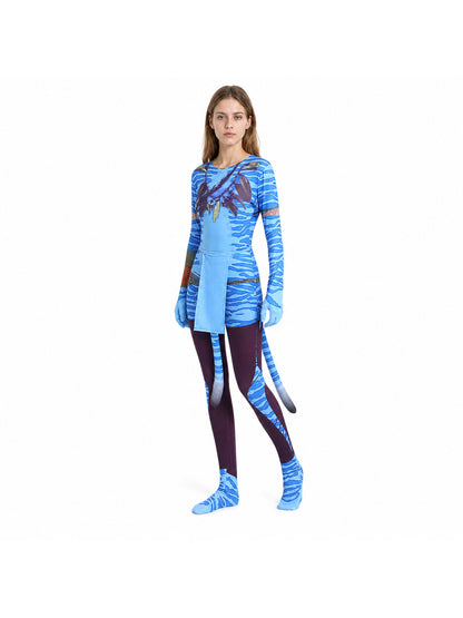 Avatar Cosplay Jumpsuit Costume with Tail