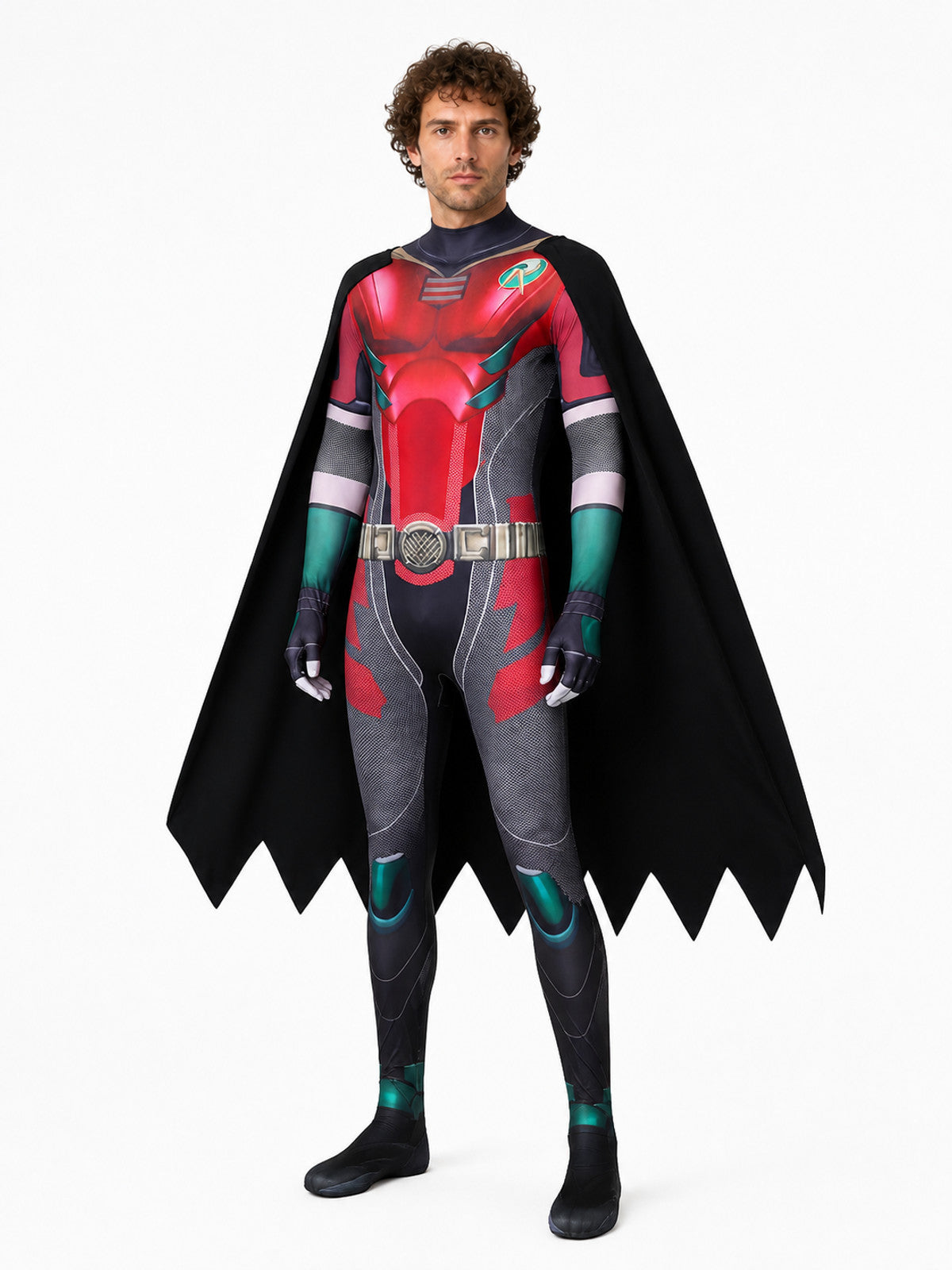 Robin Cosplay Costume with Cape and Jumpsuit Costume Capes detail