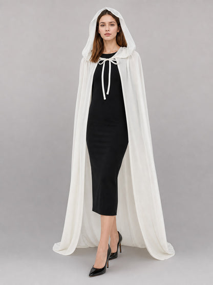 Long White Carnival Cloak with Hood occasion guide