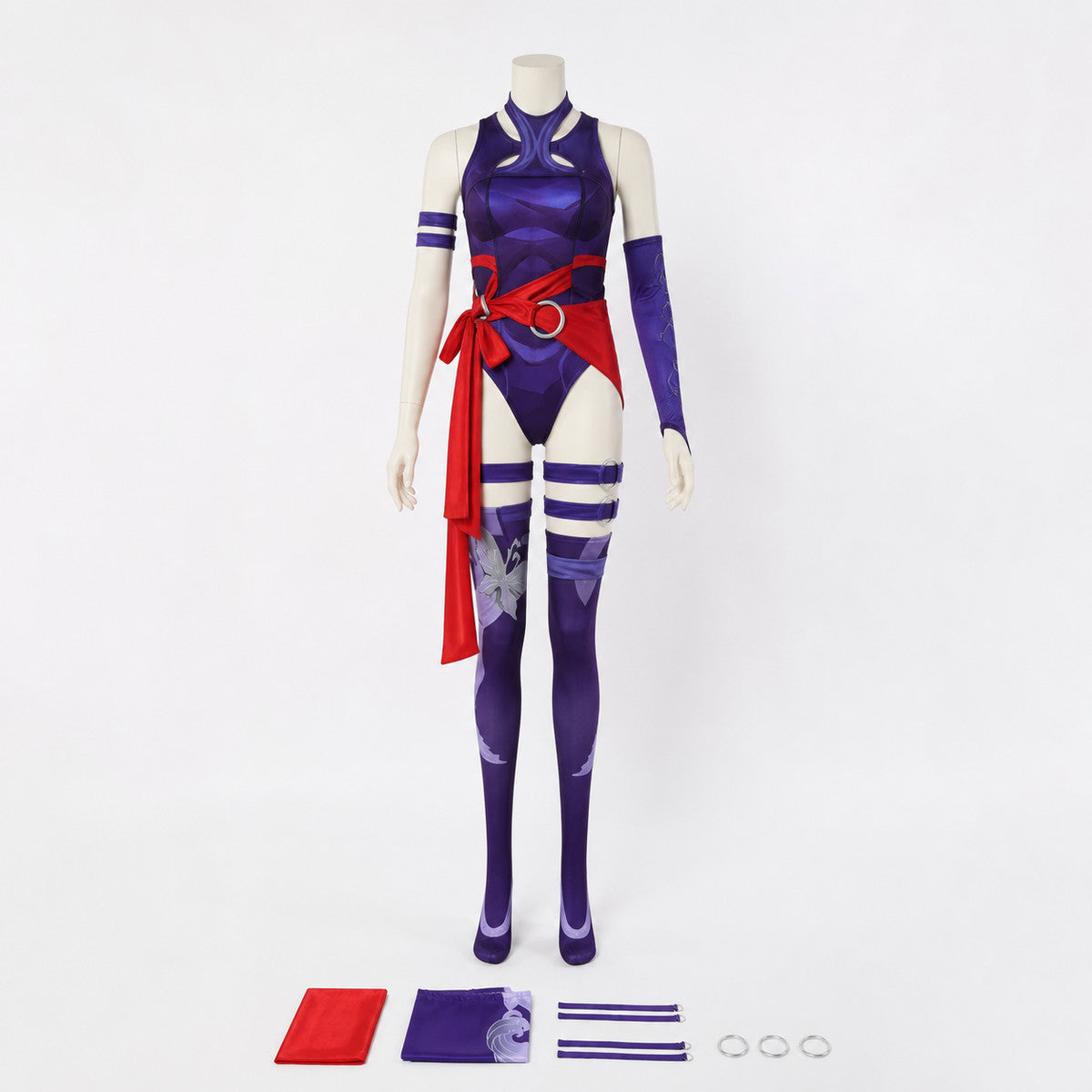 Cosplay jumpsuit with belt and accessories