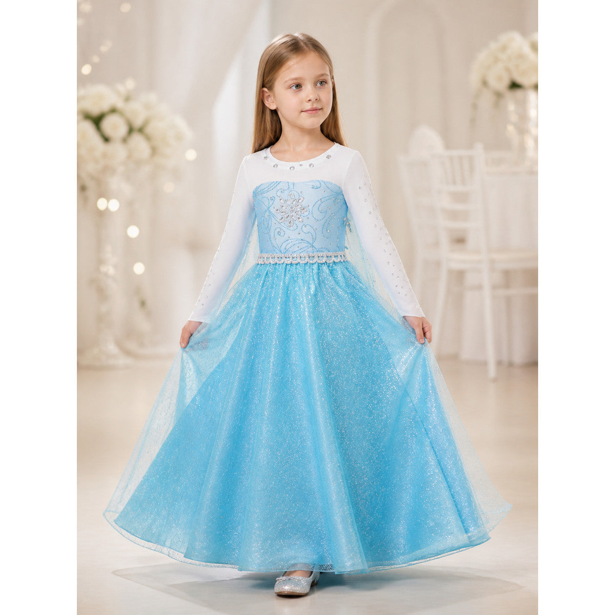 Light Blue Princess Costume for Halloween lifestyle view