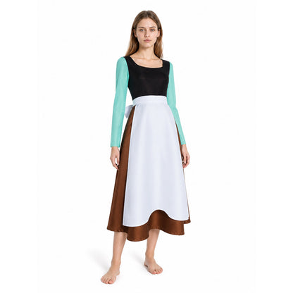Cinderella Cosplay Dress with Apron and Bow Costume Dresses detail