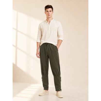 Relaxed-Fit Cargo Pants with Drawstring Cuffs lifestyle view
