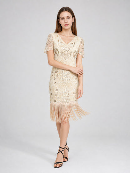 Retro Sequin and Fringe Dress Costume Dresses detail