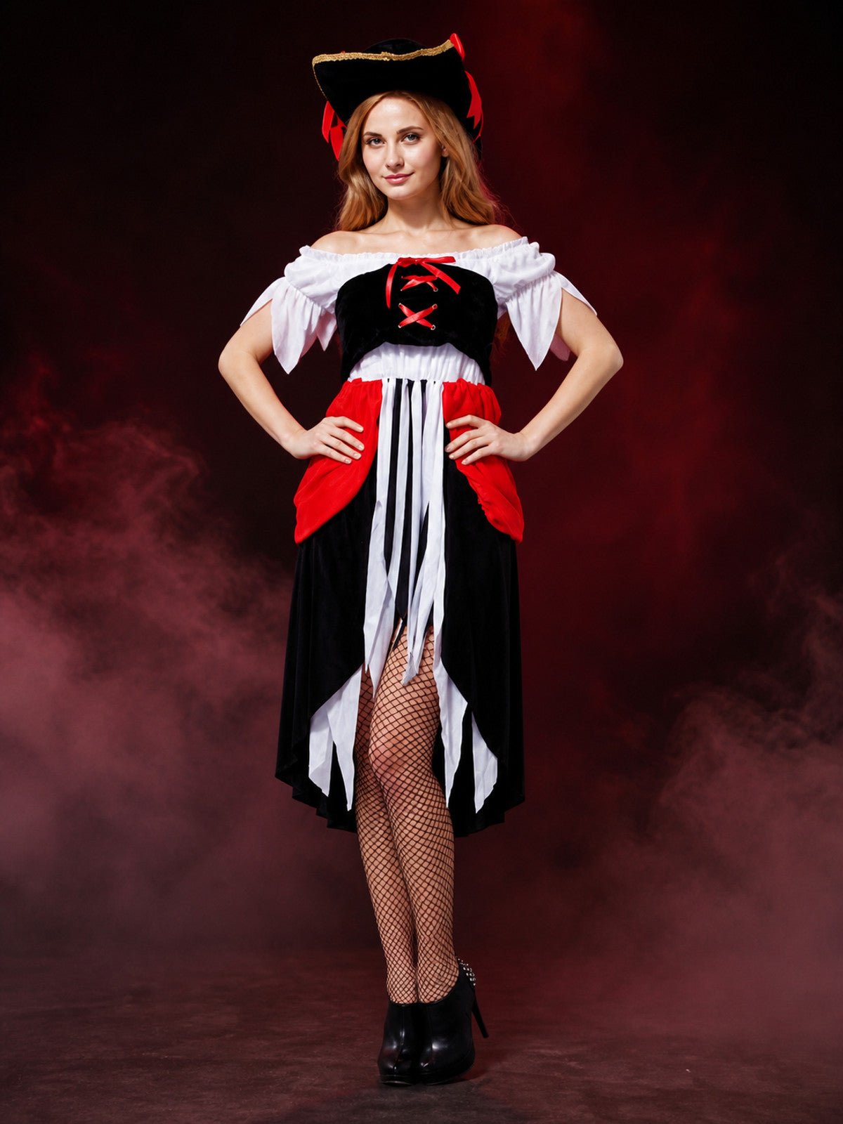 Women’s Retro Pirate Halloween Costume main product view