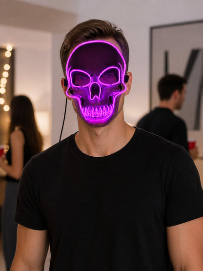 Carnival Skull Mask with Purple Lighting lifestyle view