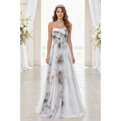 Gothic Vampire Costume for Halloween with Veil lifestyle view
