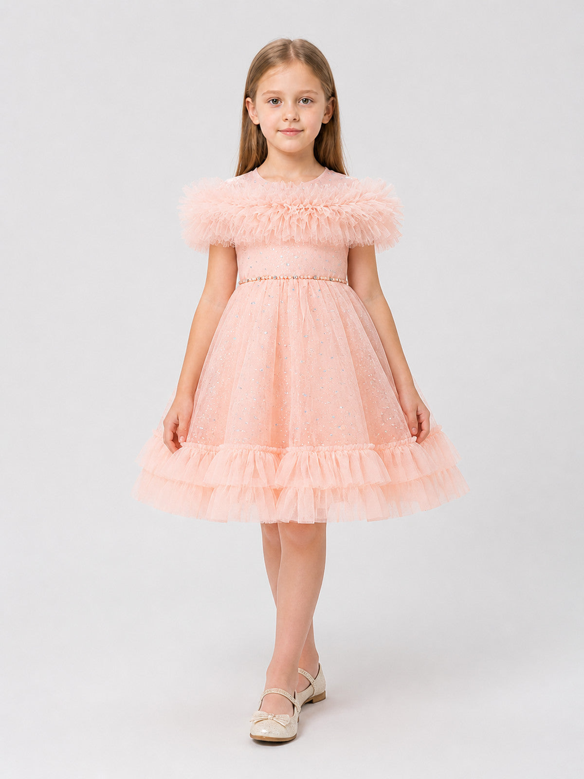 Pink Princess Dress with Sequins and Tulle Costume Dresses detail