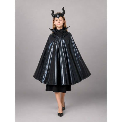 Black Carnival Cape with Horn Headband lifestyle