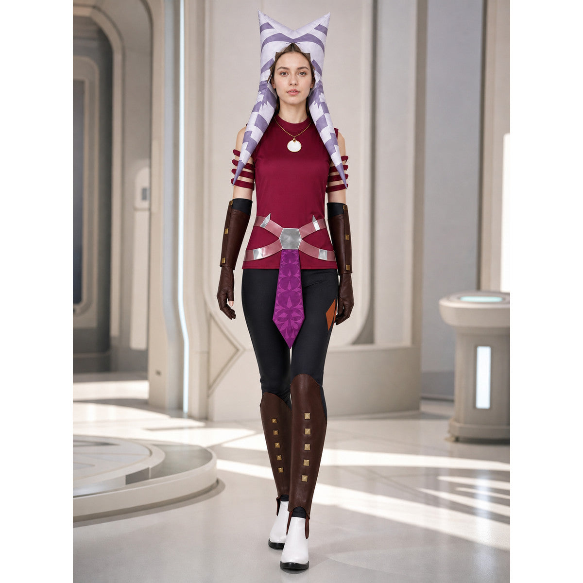 Ahsoka Cosplay Costume, Star Wars, Set