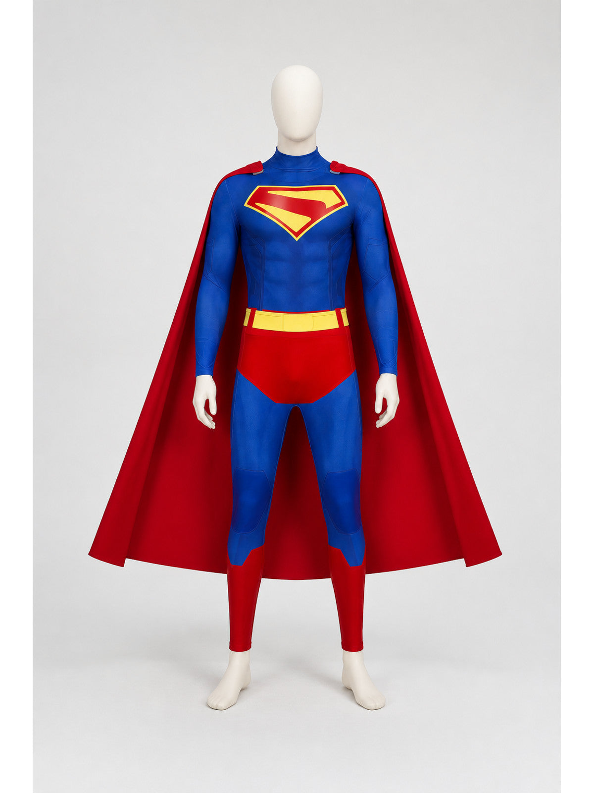 Superman Costume, One-Piece, with Cape, Red and Blue