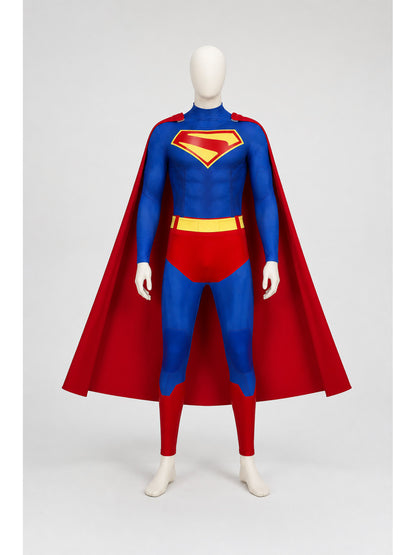 Superman Costume, One-Piece, with Cape, Red and Blue