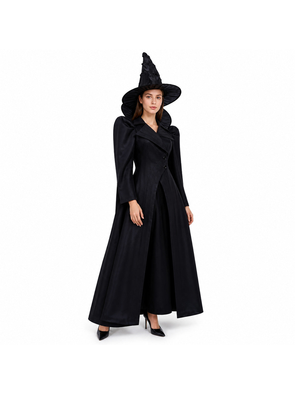 Cosplay Costume: Long Black Robe and Hat Costume Headwear detail
