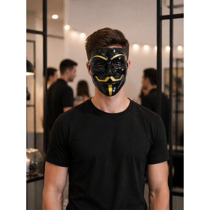 Black and Gold Carnival Mask for Halloween and Cosplay
