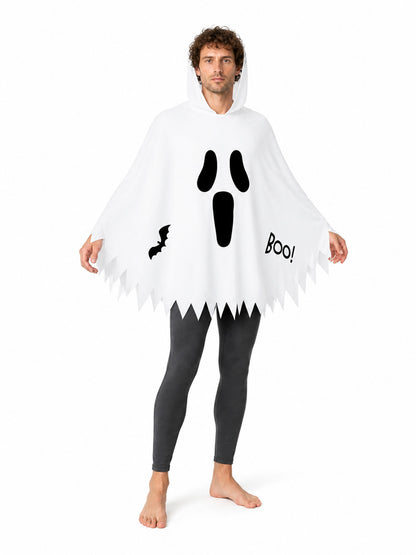 White Glowing Ghost Cape for Halloween