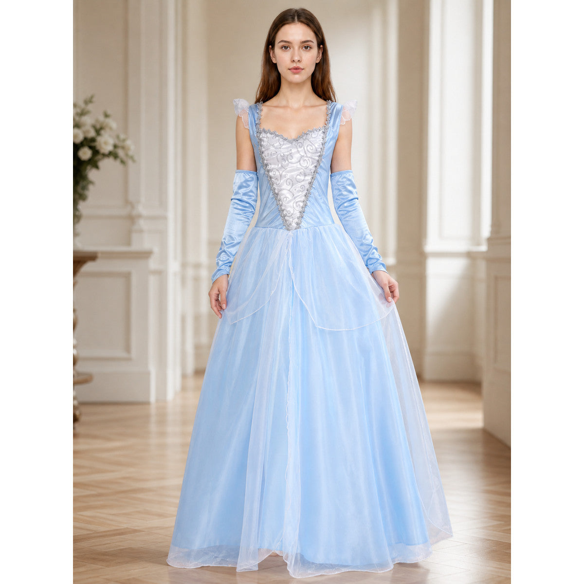 Blue princess-style costume dress for cosplay lifestyle