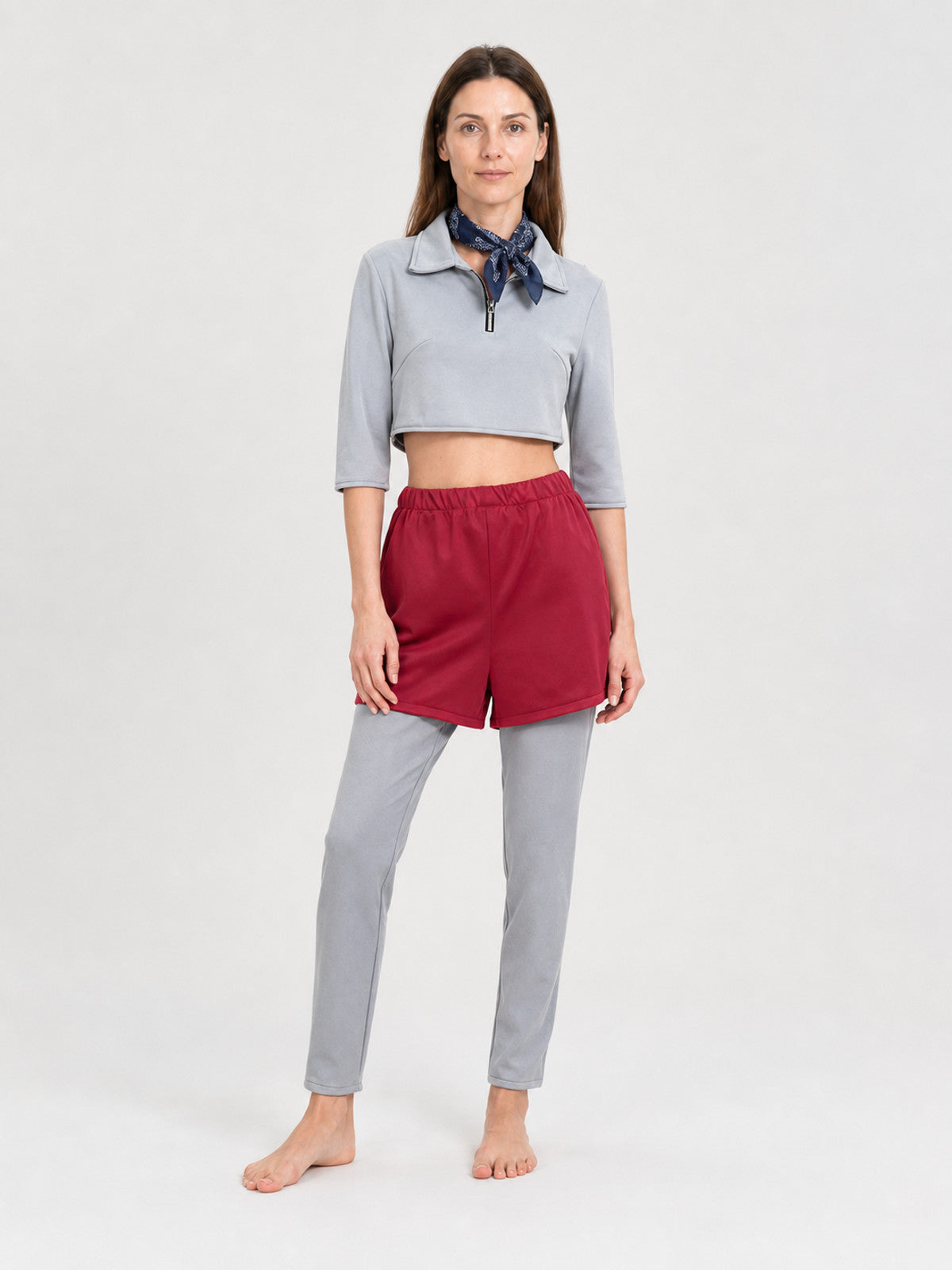 Eleven Cosplay Costume: Jacket, Pants, Shorts, and Scarf Costumes detail