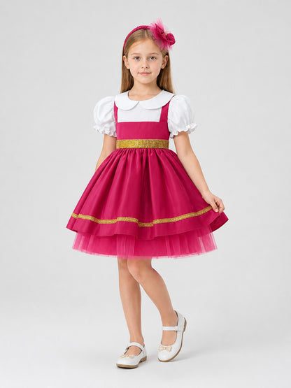 Children's Full Skirt Dress with Sequins and Headband Costume Dresses detail