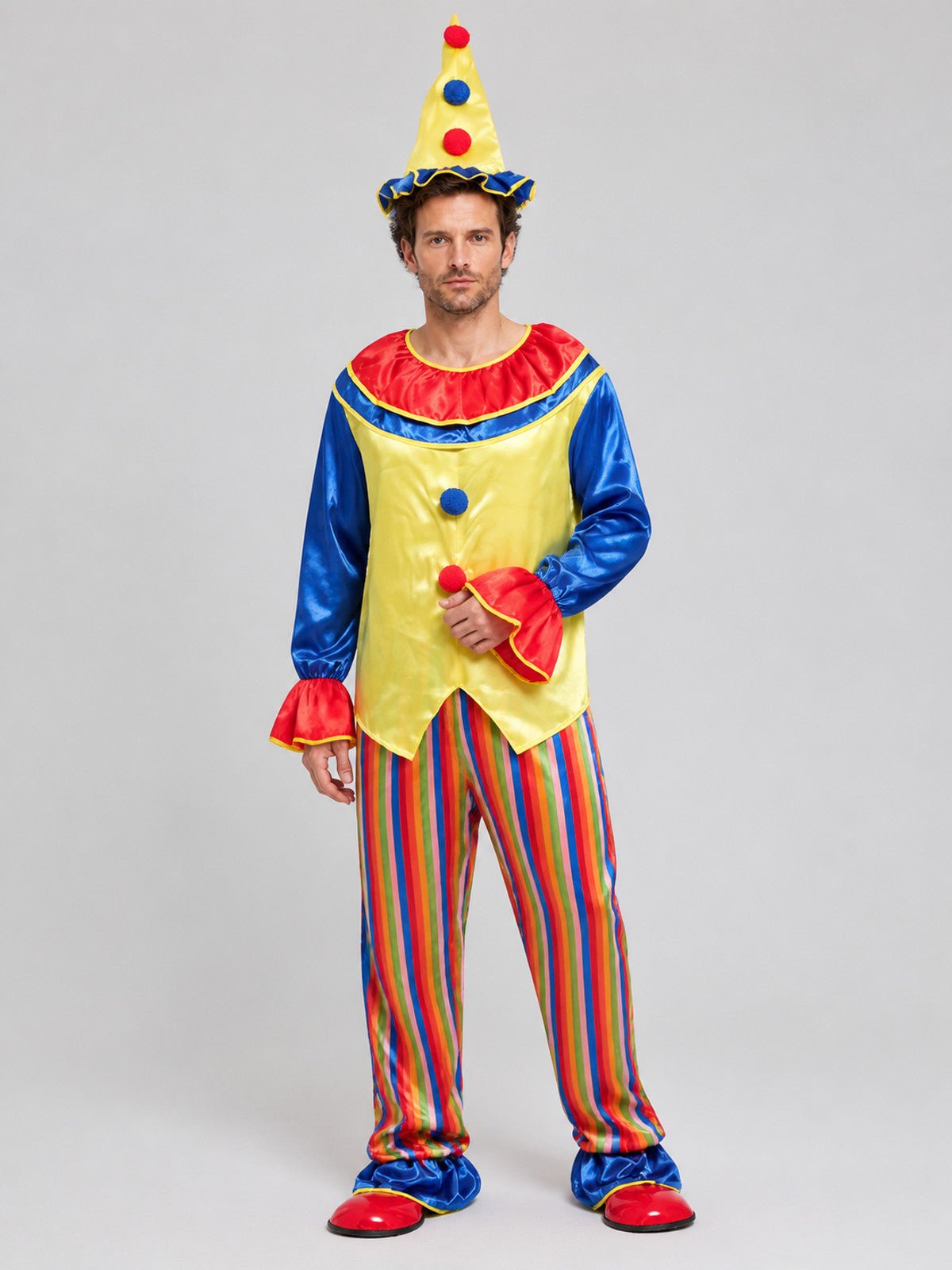 Striped Clown Costume for Stage Performances Costumes detail