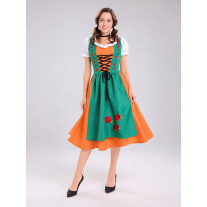 Folk-Style Embroidered Carnival Dress