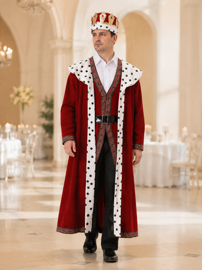Medieval King Costume with Crown for Halloween lifestyle view